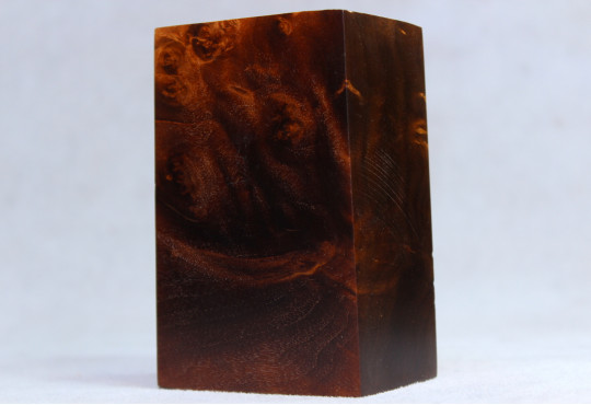 Stabilized Fumed Maple Burl Wood Mod Block